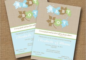 Bible Verses for Baby Shower Invitations Fall Leaves Baby Shower Invitation Diy Printable Baby Boy