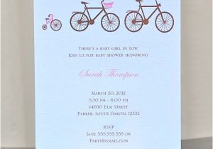 Bicycle Baby Shower Invitations Bike Baby Shower Invitations Baby Shower Invitations