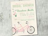 Bicycle Bridal Shower Invitations Tandem Bicycle Bridal Shower Invitations Wedding Bridal