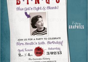 Bingo Party Invitations Bingo Milestone Surprise Party Invite This Kid 39 S Eight