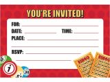 Bingo Party Invitations Bingo Party Invitations Envelopes 8 Pack Discount