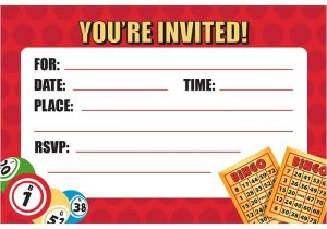 Bingo Party Invitations Bingo Party Invitations Envelopes 8 Pack Discount