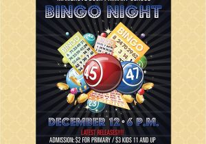 Bingo Party Invitations Free Bingo Flyer Bingo Night Poster Template Church School
