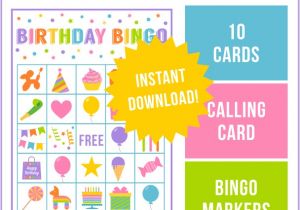 Bingo Party Invitations Free Birthday Party Bingo Game – Printabelle