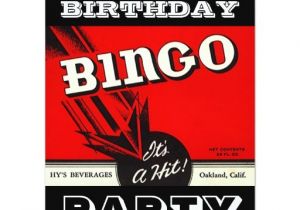 Bingo Party Invitations Free Retro Party Red Black White Bingo Invitations