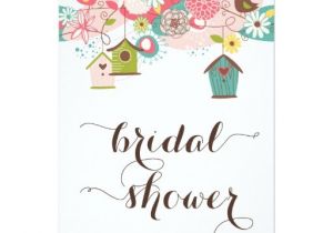 Bird Bridal Shower Invitations Cute Birds & Bird Houses Bridal Shower Invitation