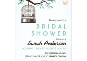 Bird Bridal Shower Invitations White Bird Cage Rustic Bridal Shower Invitation