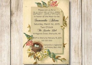 Bird Nest Baby Shower Invitations Bird Baby Shower Invitations Bird and Nest Baby Shower