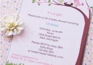 Bird Nest Baby Shower Invitations Bird Nest Baby Shower Invitations Pink Blue Aqua