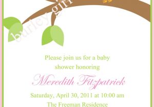 Bird themed Baby Shower Invitations Baby Shower Bird Invitations