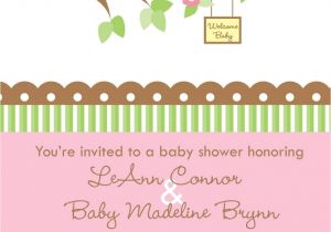 Bird themed Baby Shower Invitations Cute Pink Mommy and Baby Bird Baby Shower Invitation with