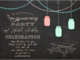 Birthday and Housewarming Party Invitation Items Similar to Invitation Chalkboard Picnic Mason Jar