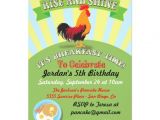 Birthday Breakfast Invitation Template Rise and Shine Breakfast Birthday Party Invitation Zazzle