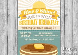 Birthday Breakfast Invitation Wording Birthday Breakfast Invitation Utopia Printables