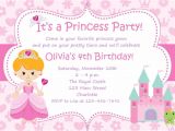 Birthday Card Invitation Example Princess Birthday Party Invitations Princess Birthday