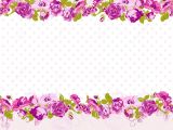 Birthday Invitation Background Designs Seamless Border Of Blossom Roses Stock Vector Image