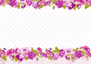 Birthday Invitation Background Designs Seamless Border Of Blossom Roses Stock Vector Image