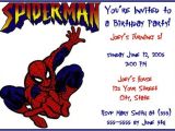 Birthday Invitation Card Spiderman theme Spider Man Invitations Free Printable