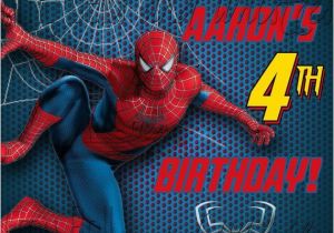 Birthday Invitation Card Spiderman theme Spiderman Birthday Invitation Custom Personalized