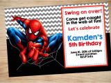 Birthday Invitation Card Spiderman theme Spiderman Birthday Invitations Gangcraft Net