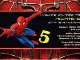 Birthday Invitation Card Spiderman theme Spiderman Invitations General Prints