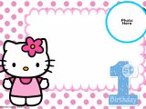 Birthday Invitation Card Template Hello Kitty Free Hello Kitty 1st Birthday Invitation Template Free