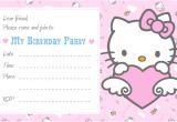 Birthday Invitation Card Template Hello Kitty Free Printable Hello Kitty Invitation Birthday Party