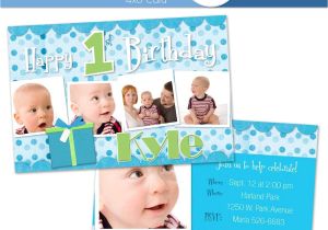 Birthday Invitation Cards for 1 Year Old Boy 1 Year Old Boy Birthday Invitation Custom Announcement