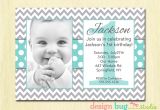 Birthday Invitation Cards for 1 Year Old Boy Boy S Chevrons and Polka Dots Birthday Invitation Gray