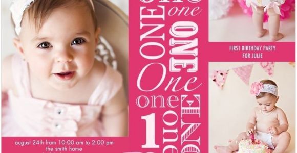 Birthday Invitation Cards for 1 Year Old Free One Year Old Birthday Party Invitations Ideas Free