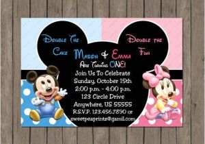 Birthday Invitation Cards for 1 Year Old Twins 10 Best Twins 1st Birthday Images On Pinterest Birthday