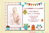 Birthday Invitation Cards for 1 Year Old Twins Owl Birthday Boy Invitation First Birthday 1 2 3