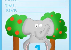 Birthday Invitation Elephant Template Find Your Printable 1st Birthday Invitation Here