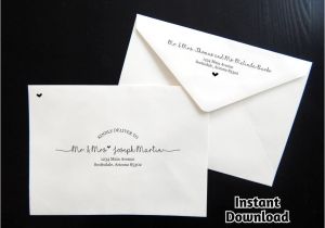 Birthday Invitation Envelope Template Wedding Envelope Template Printable Envelope Address