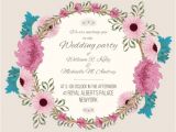 Birthday Invitation Frames Free Download Wedding Invitation with Floral Frame Vector Free Download
