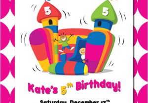 Birthday Invitation Graphics Template Bounce House Birthday Invitation Printable Just Click