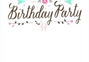 Birthday Invitation HTML Template Teenage Birthday Invitations Free Printable