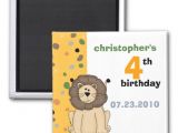 Birthday Invitation Magnets Lion Birthday Invitation Magnet Zazzle