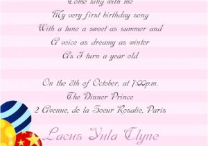 Birthday Invitation Message 1st Birthday Party Invitation Wording Wordings and Messages
