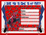 Birthday Invitation Spiderman theme Birthday Invitation Free Printable Spiderman Spiderman