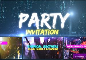 Birthday Invitation Template after Effects Free Videohive Party Invitation after Effects Project Free