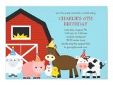 Birthday Invitation Template Animals Farm Animals Birthday Party Invitation Zazzle