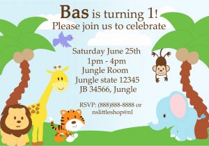 Birthday Invitation Template Animals Nslittleshop Party Decorations and More Jungle Birthday