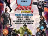Birthday Invitation Template Avengers Avengers 5r Birthday Invitation Dioskouri Designs