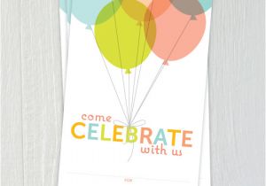 Birthday Invitation Template Balloons Free Printable Pastel Balloons Party Invitation One