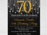 Birthday Invitation Template Black and Gold Black and Gold 70th Birthday Invitations 70th Birthday
