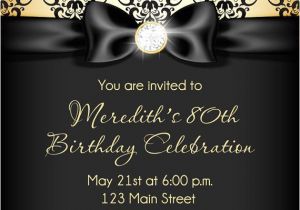 Birthday Invitation Template Black and Gold formal Birthday Invitation Template Birthday Invitation