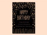 Birthday Invitation Template Black and Gold Free 13 Black and Gold Birthday Invitation Designs