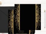 Birthday Invitation Template Black and Gold Gold and Black 50th Birthday Invitation Template by
