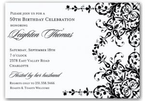 Birthday Invitation Template Black and White 10 Elegant Birthday Invitations Ideas Wording Samples
